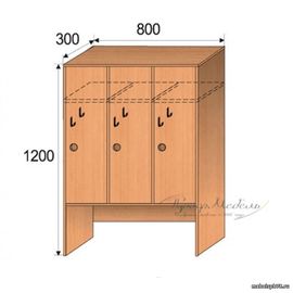 Шкаф гардеробный 3-х местный DS.010