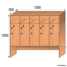 Шкаф гардеробный 5-ти местный DS.009